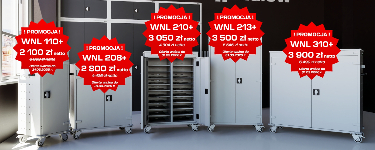 Promocja na wózki na laptopy WNL